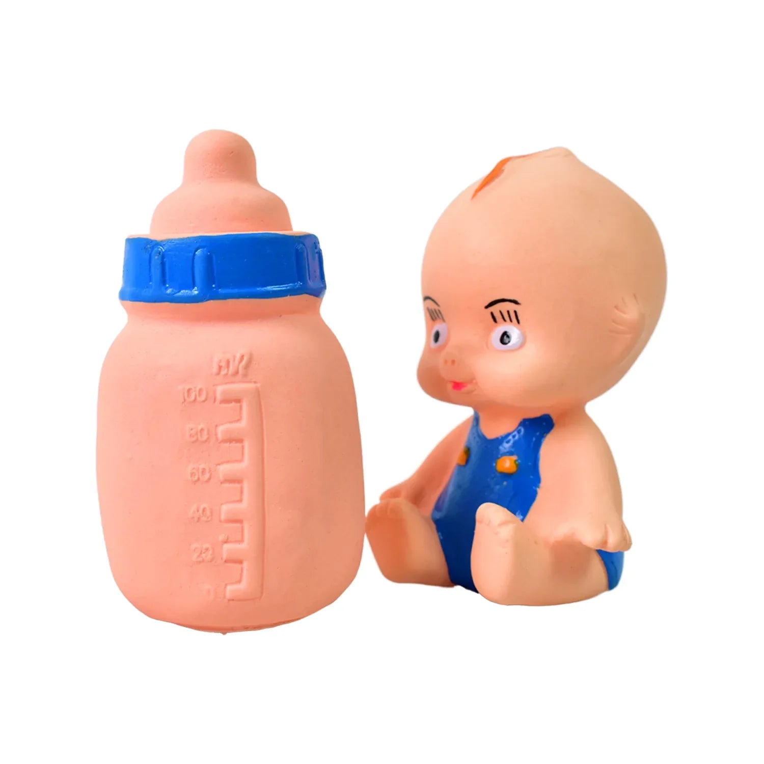 Baby And Bottle Squeeze Chu Chu Fun Toy (2 Pcs) - Zidbik