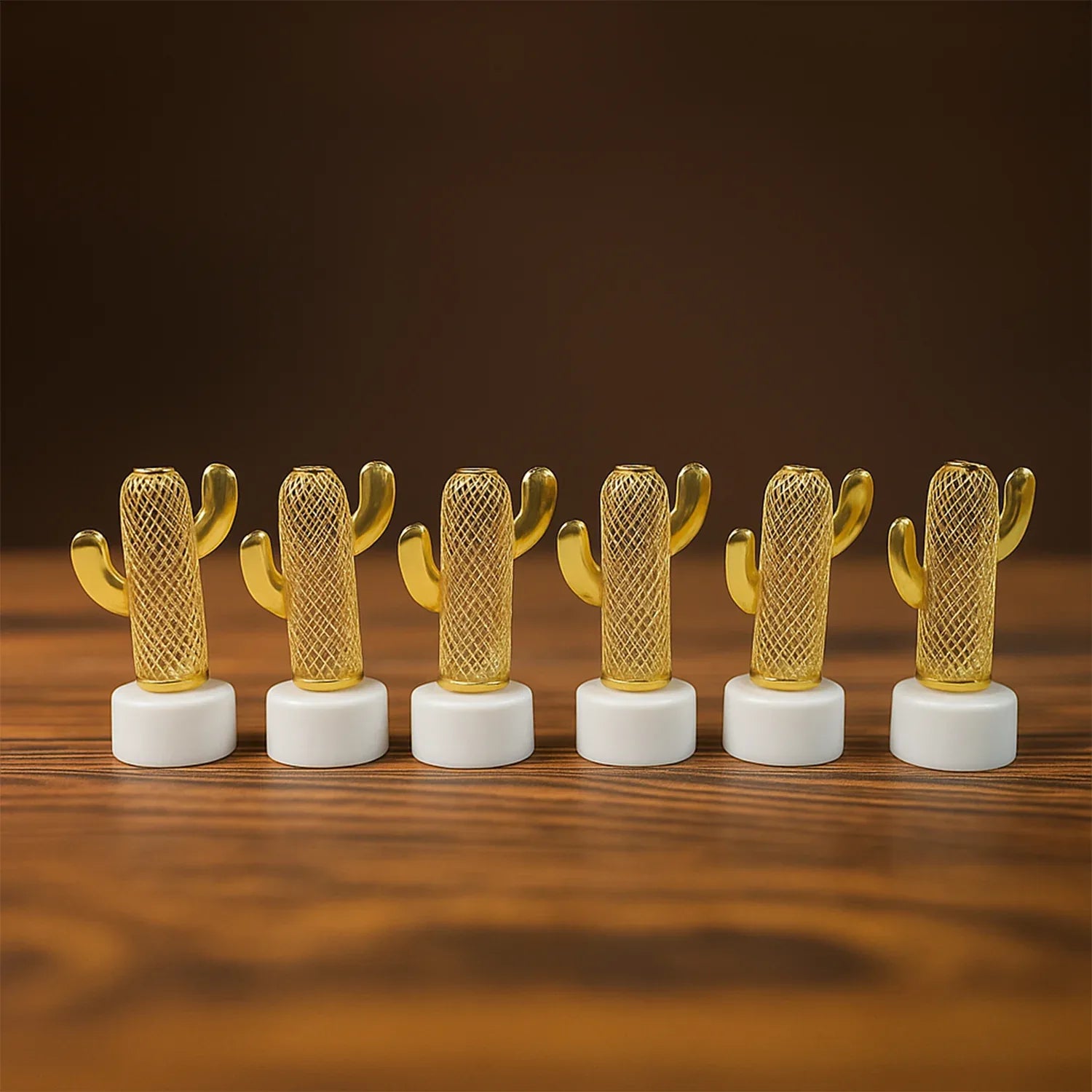 Decorative Cactus Shaped Flameless Led Candles (12 Pc) - Zidbik