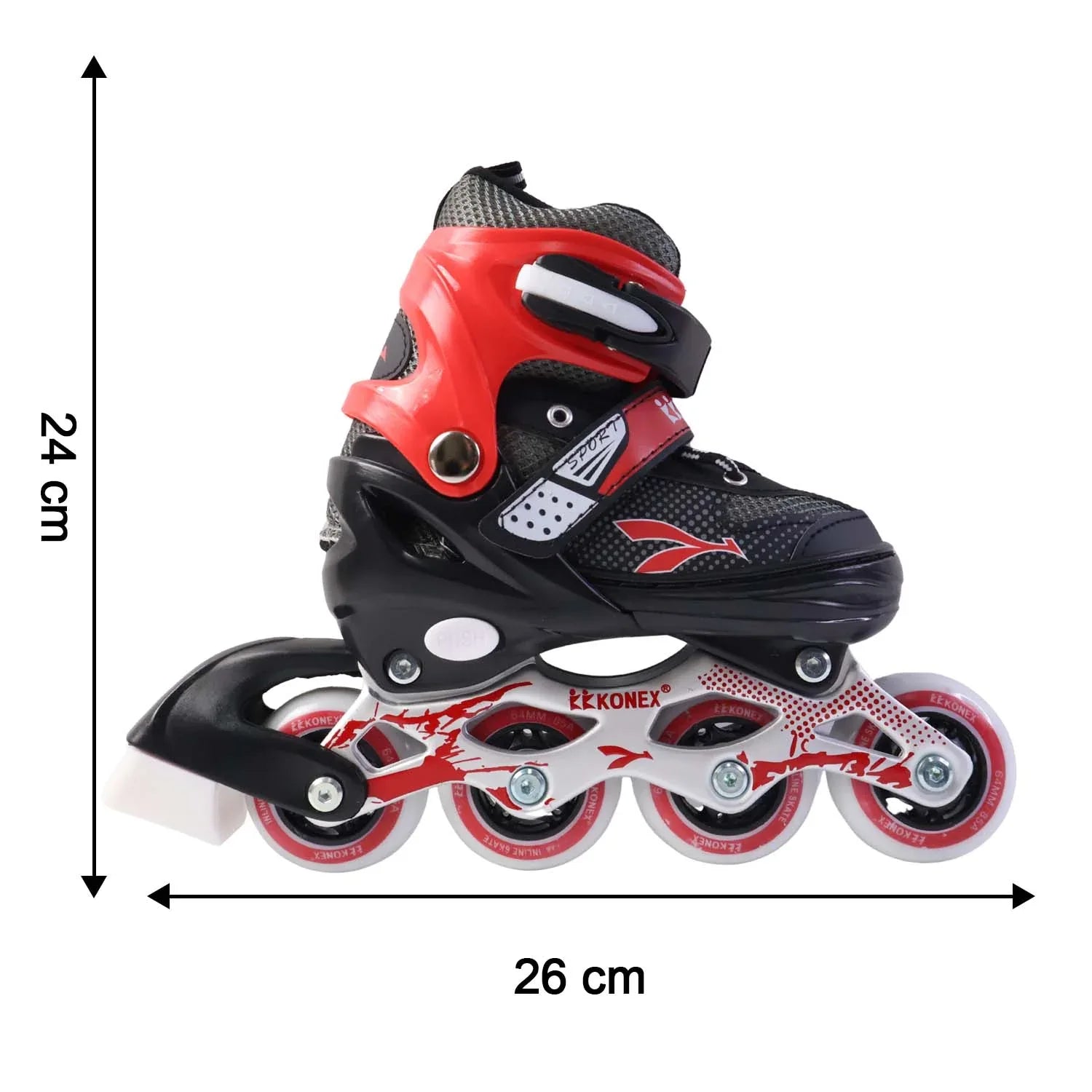 Professional Adjustable Inline Skates For Kids And Adults (Medium 1 Pair) - Zidbik