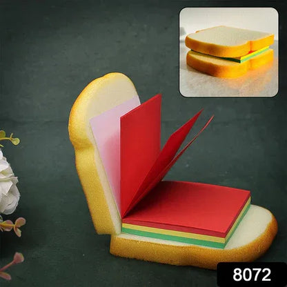 8072 Sandwich Shaped Notepad Sticky Notes Memo Pads Unique Mini Notes (Multicolor) - Zidbik