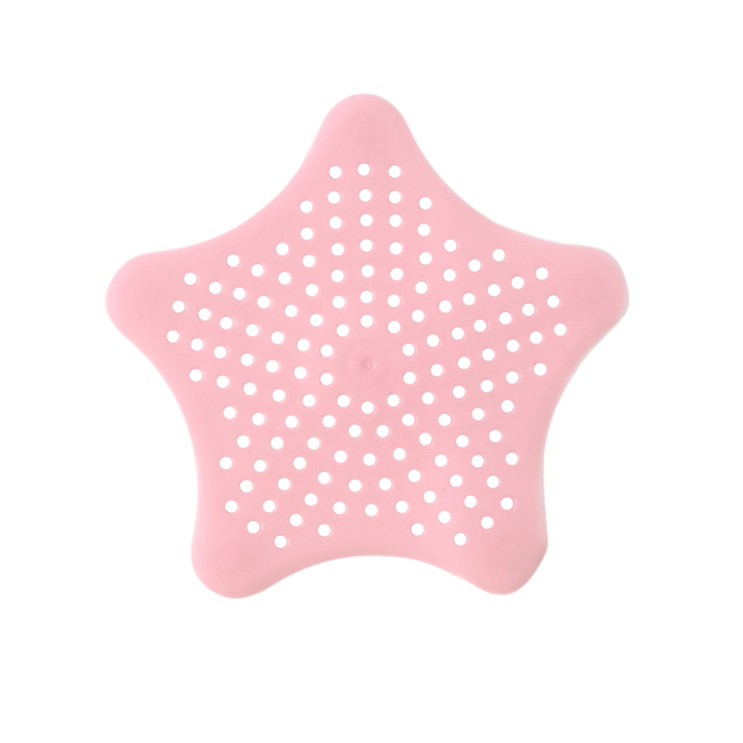 Baby Pink Silicone Star Shaped Sink Filter Bathroom Hair Catcher Drain Strainers For Basin - Zidbik
