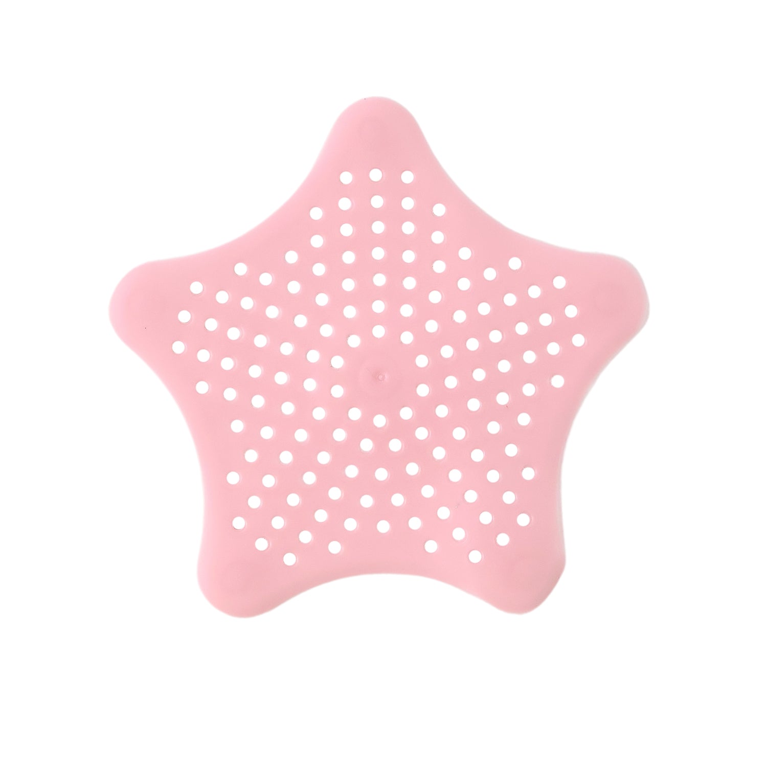 Baby Pink Silicone Star Shaped Sink Filter Bathroom Hair Catcher Drain Strainers For Basin - Zidbik