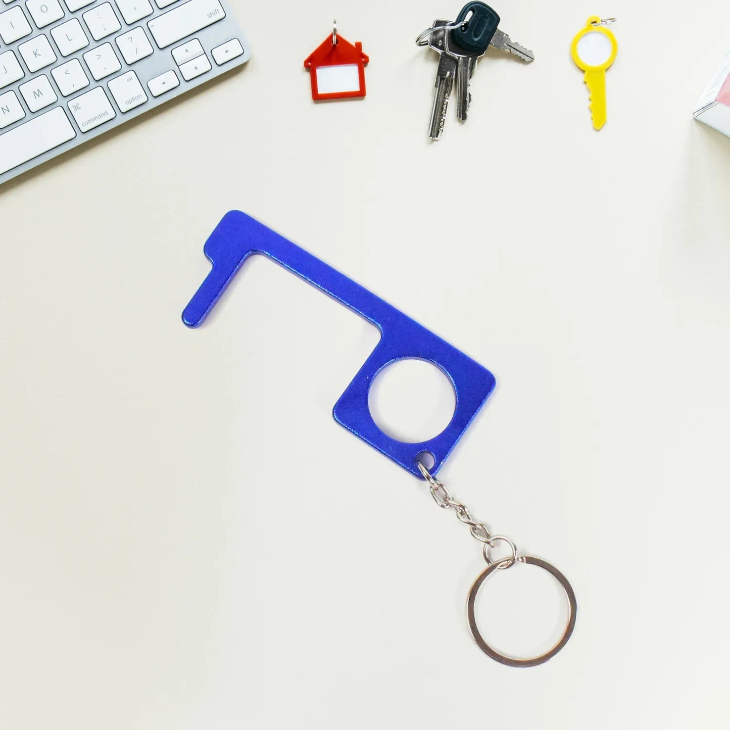Metal Key Shape Keychain Door Opener Tool (1 Pc) - Zidbik