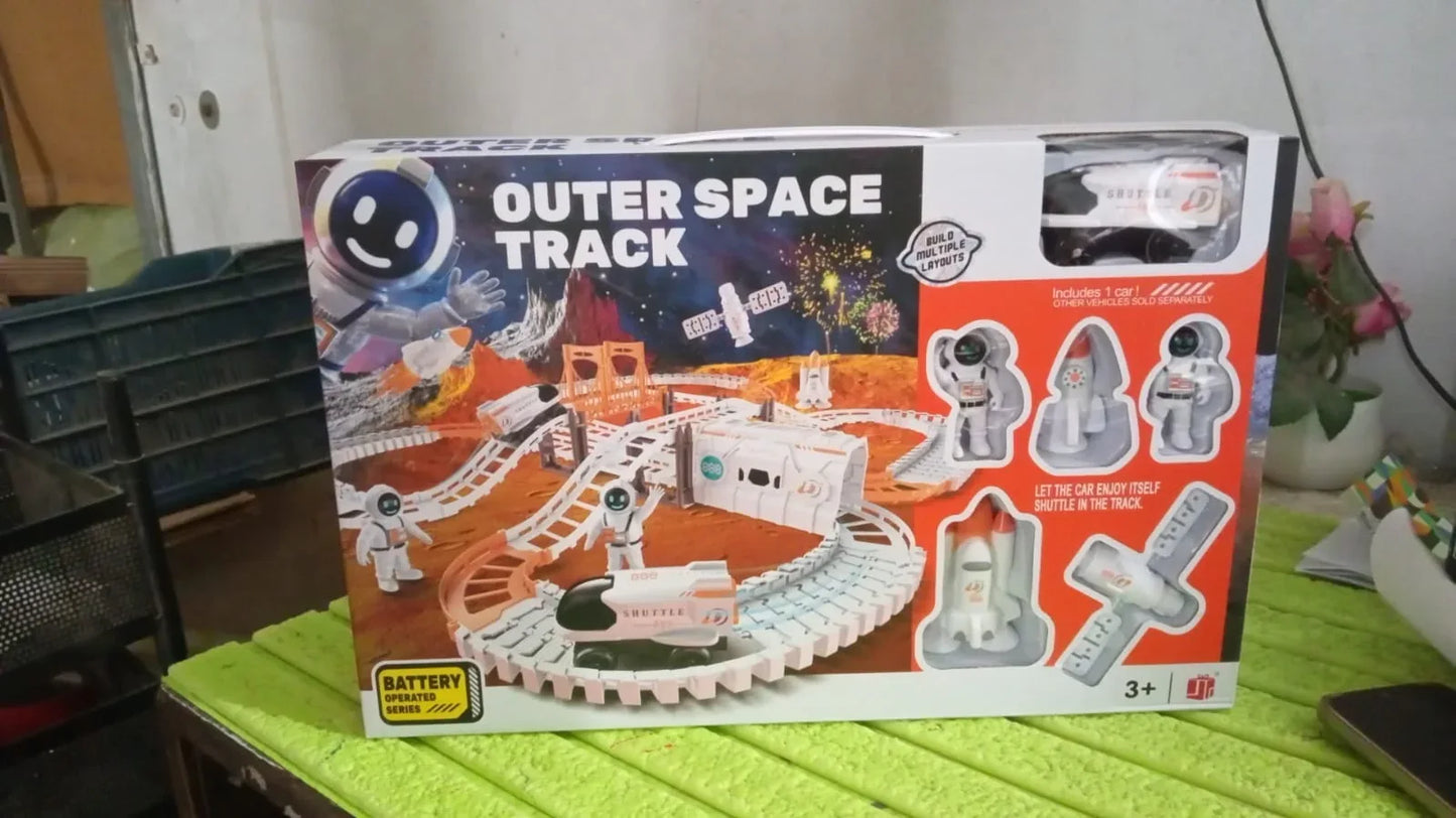 Outer Space Race Track Set For Kids Toys (1 Set) - Zidbik