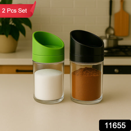 Apex Slant-lid Kitchen Storage Jar Set (2 Pc) - Zidbik