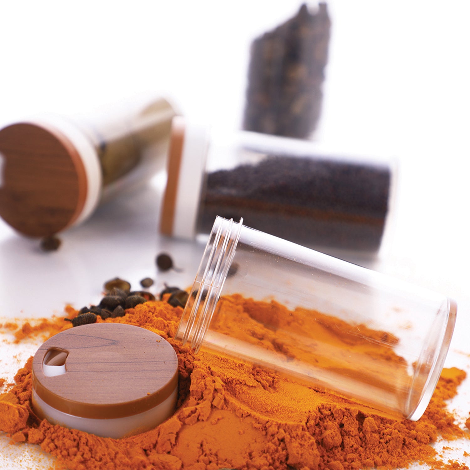 8117 Ganesh Storewell Plastic Spice Rack - Set Of 8 - Zidbik