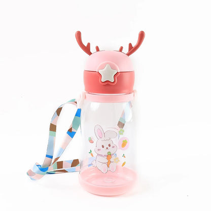Cute Cartoon Water Bottle Approx 450ml (1 Pc) - Zidbik