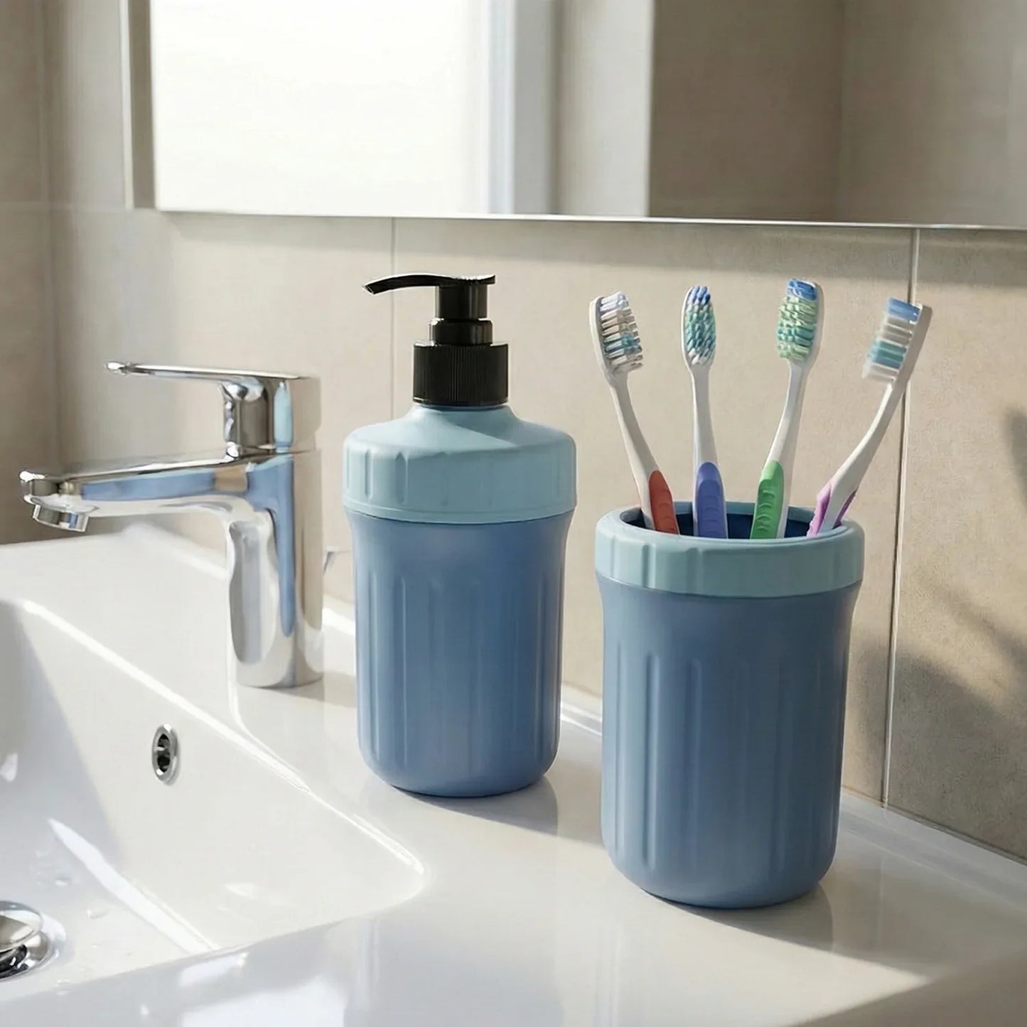 Multipurpose Soap Dispenser With Utility Holder (1 Set) - Zidbik