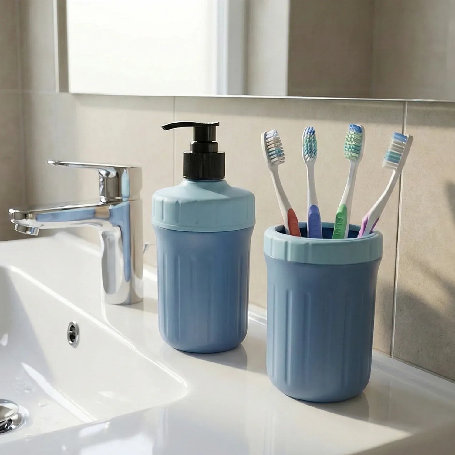 Multipurpose Soap Dispenser With Utility Holder (1 Set) - Zidbik