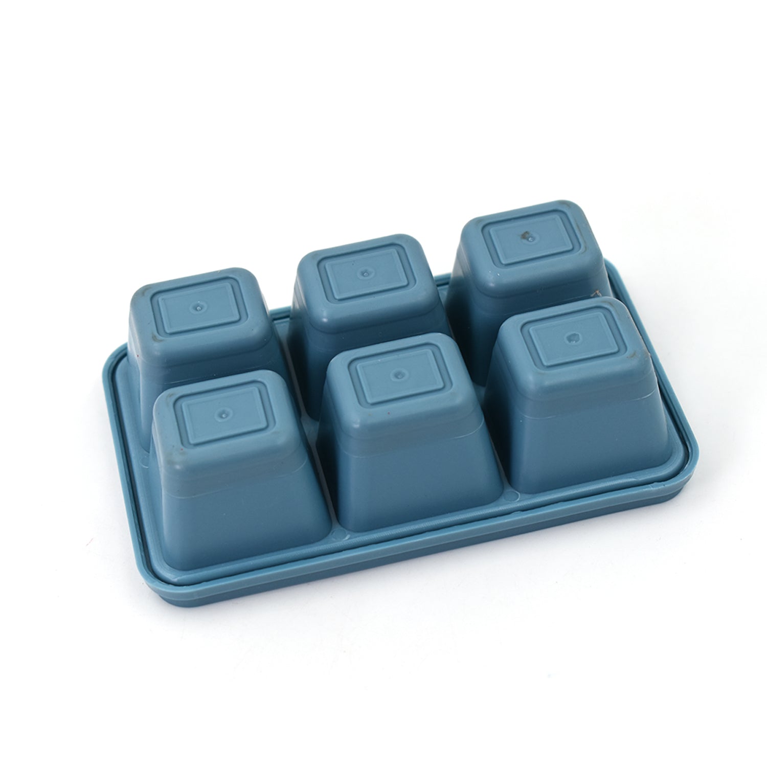 4741 6 Grid Silicone Ice Tray Used In All Kinds Of Places Like Household Kitchens For Making Ice From Water And Various Things And All. - Zidbik