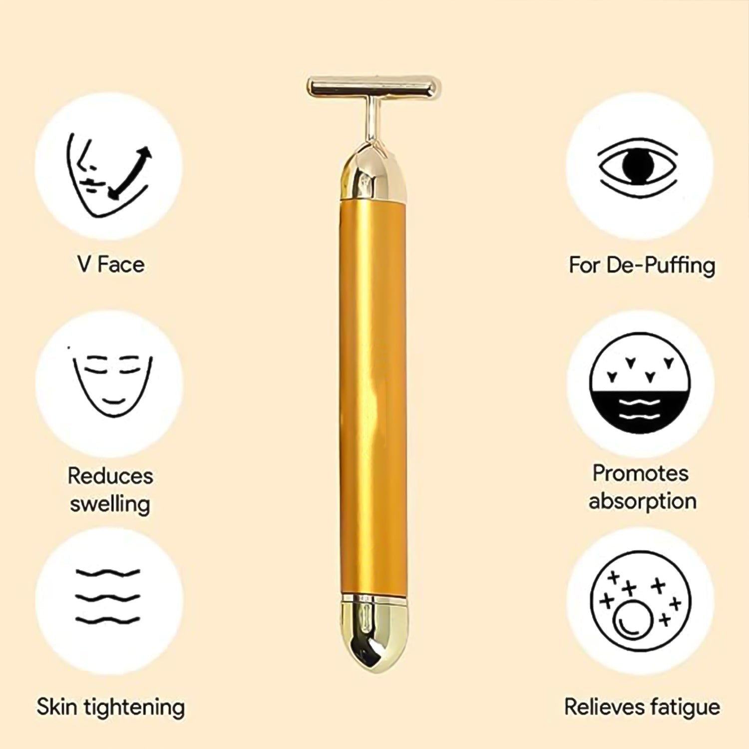 Golden Energy Face Massager (1 Pc) - Zidbik