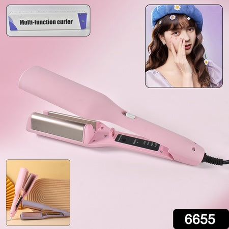 Multi Function Curler Wave Iron Curling Iron With Adjustable Temperature (1 Pc) - Zidbik