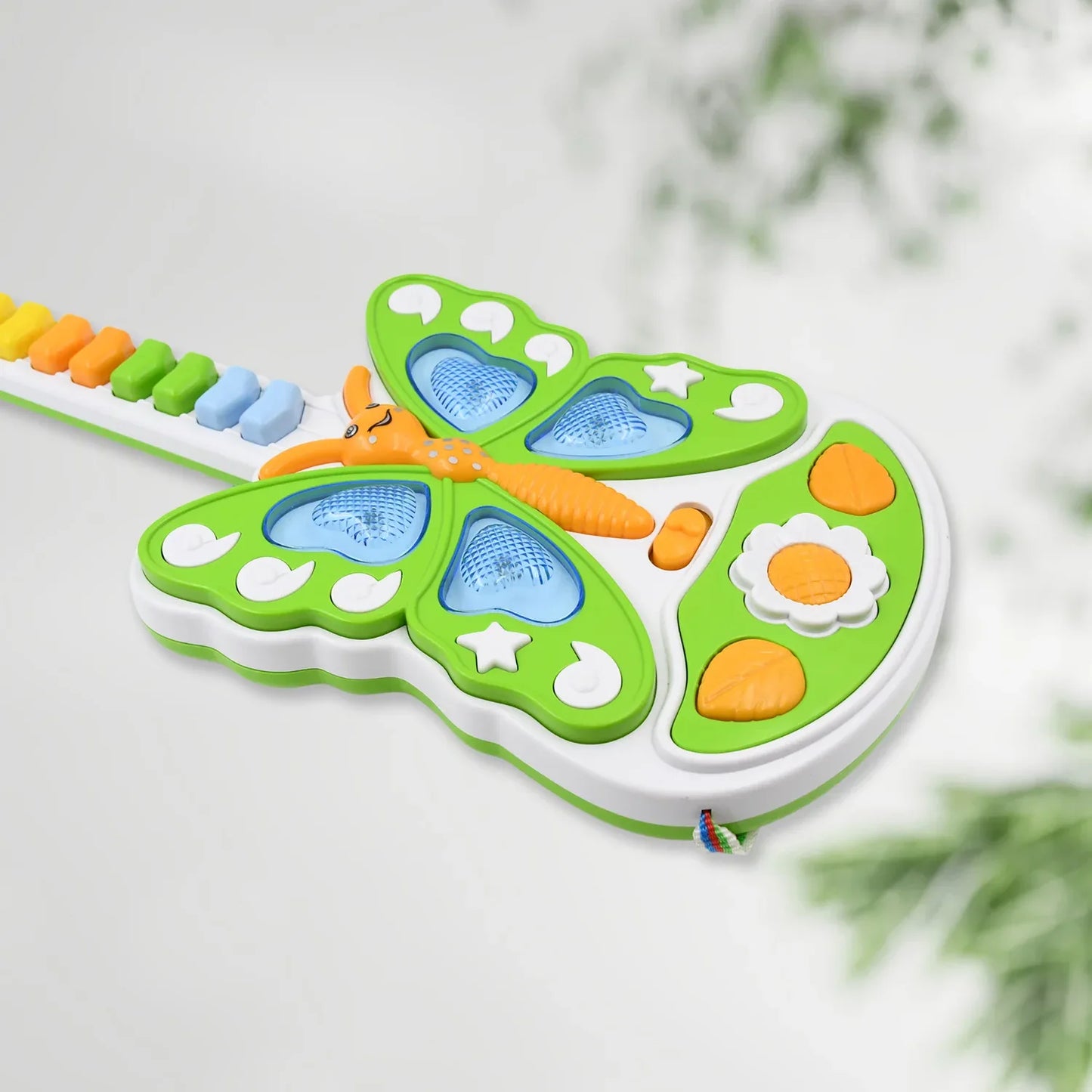 Butterfly Guitar Toy With Light And Music Toy (1 Pc Battery Not Included) - Zidbik