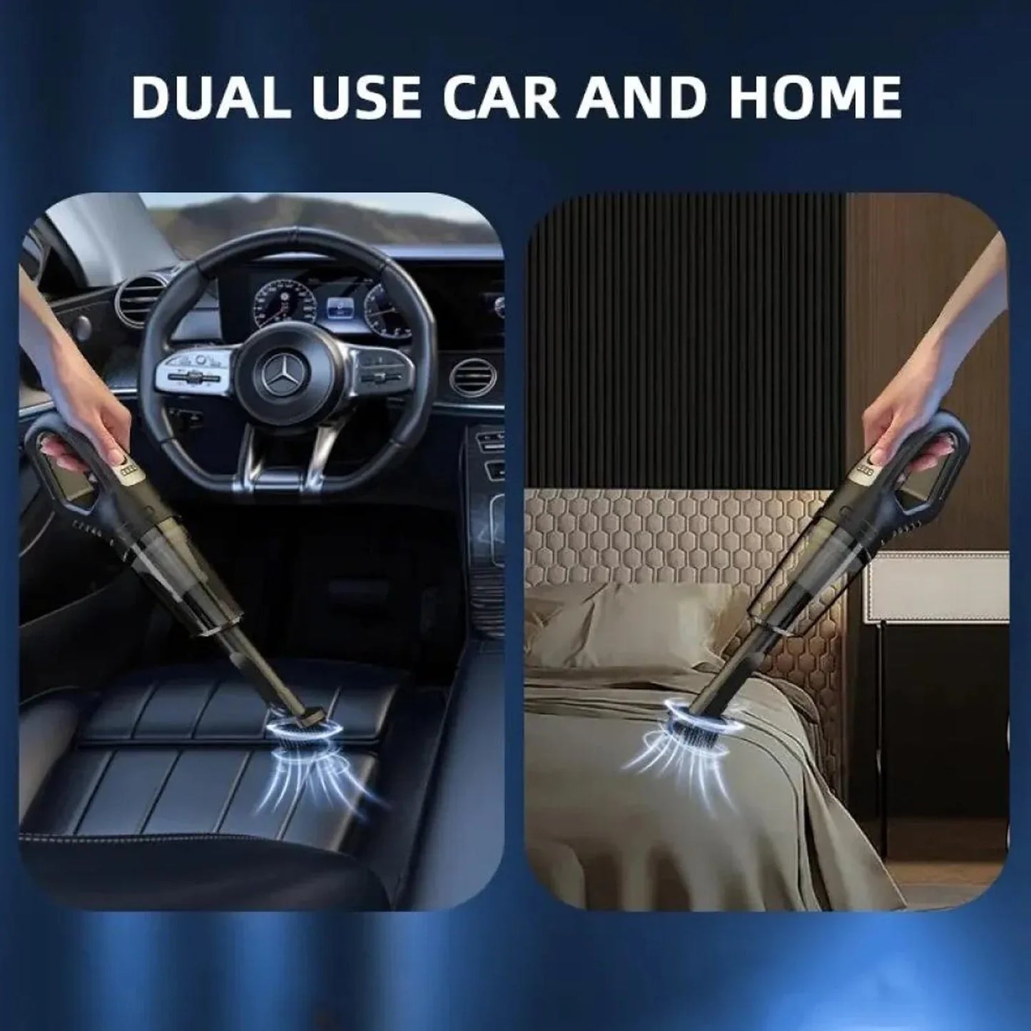 Wireless Handheld Car Vacuum Cleaner 2 In1 Dust Buster (1 Set) - Zidbik