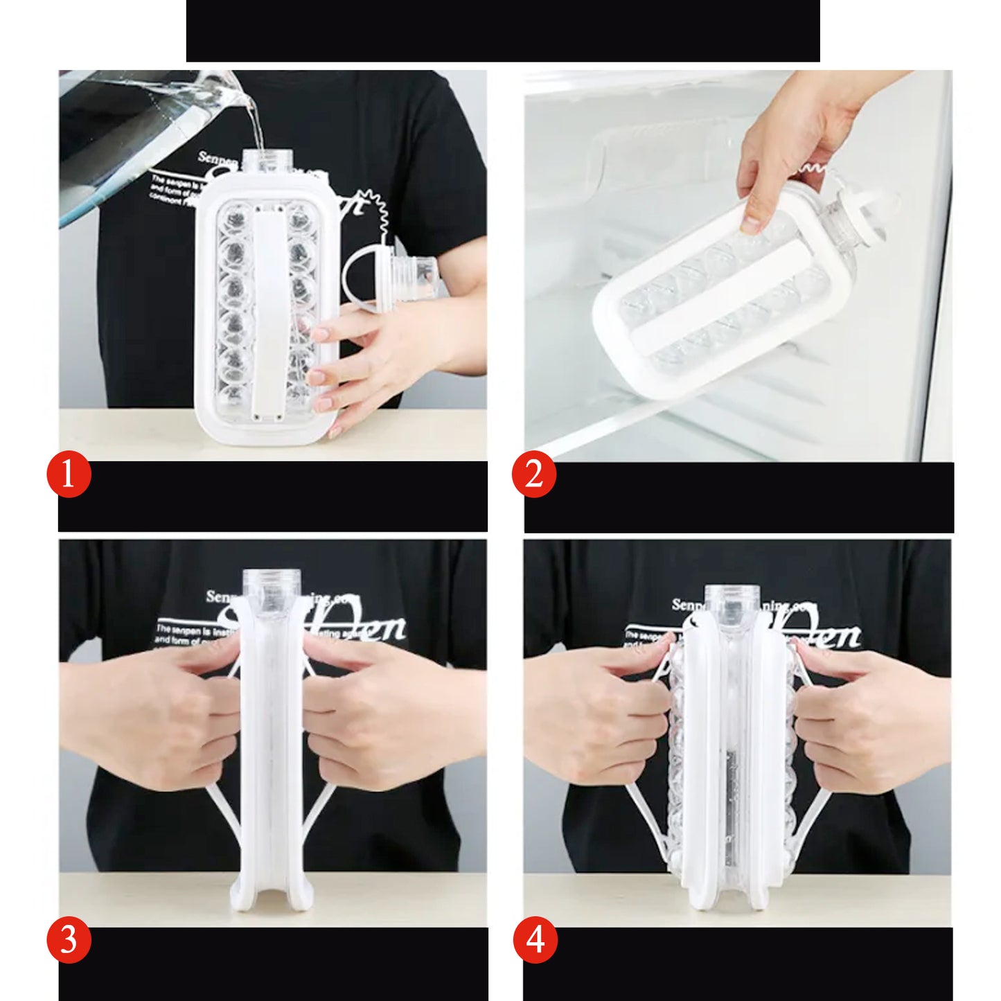 5359 Ice Tray Foldable Ice Cube Molds With Lid2-in-1 Ice Box Ice Cube Speeder Ice Ball Maker Ice Cube Making Bottle14-ice Balls For Outing Camping Hiking - Zidbik