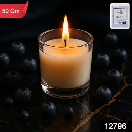 Inlief Blueberry Soy-blend Votive Candle Glass 50 Gm (1 Pc) - Zidbik