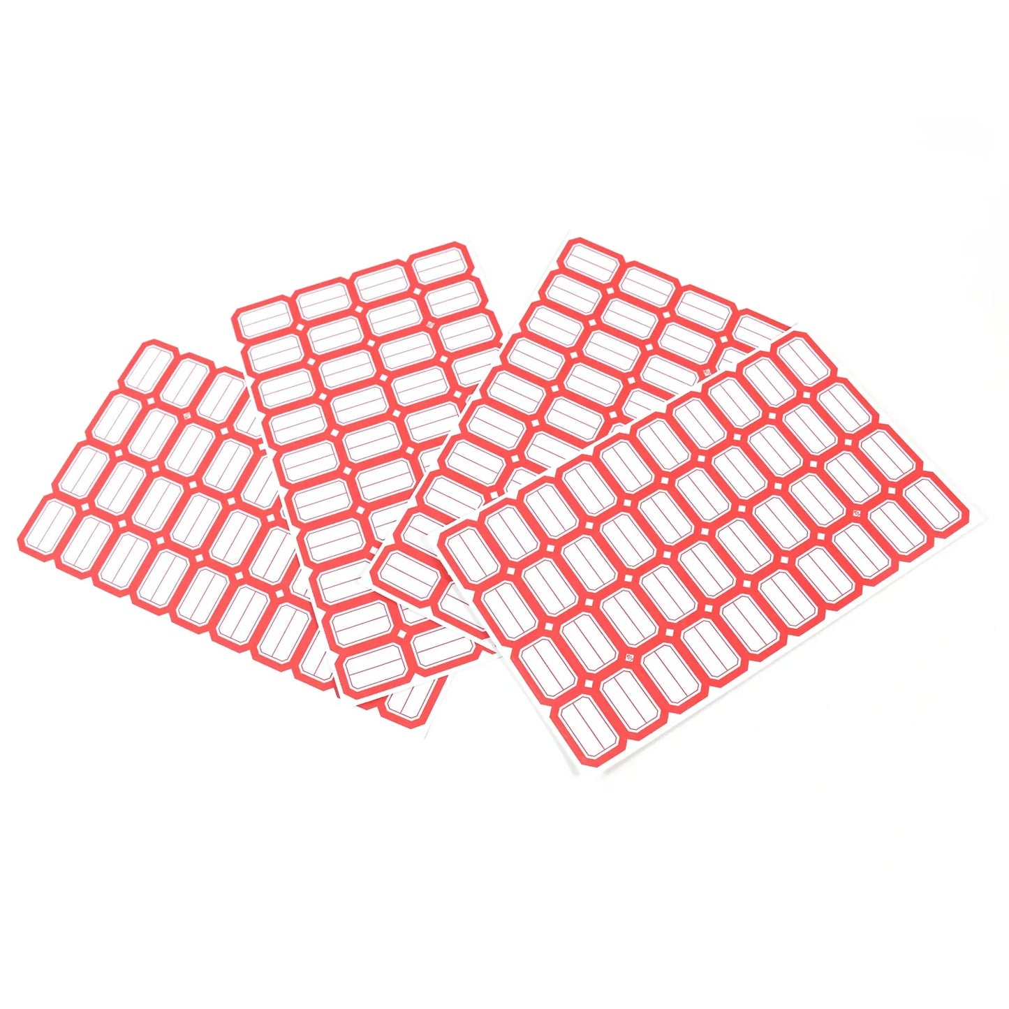 Multipurpose Blank Label Sticker Sheets Red Border Self-adhesive Writable Stickers For Bottles (50 Sheet) - Zidbik