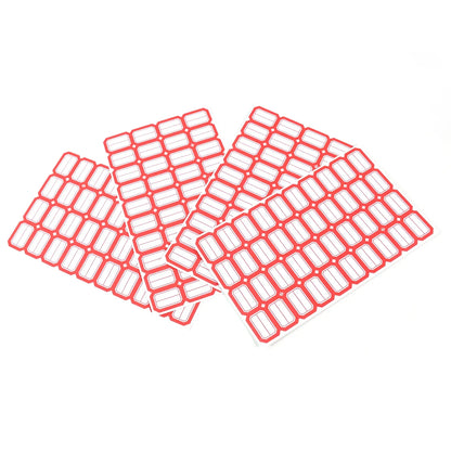 Multipurpose Blank Label Sticker Sheets Red Border Self-adhesive Writable Stickers For Bottles (50 Sheet) - Zidbik