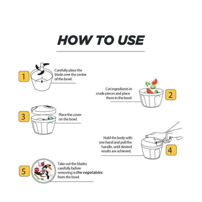0065b Manual Stainless Steel Compact Extra Sharp Hand Held Vegetable Chopperslicer With 5 Blades (750 Ml) - Zidbik