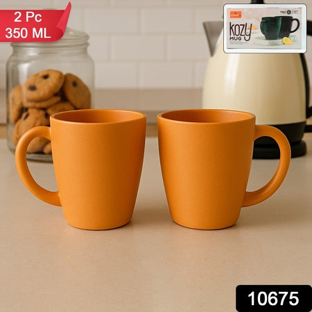 Konvex Premium Coffee And Tea Mugs (2 Pc  350ml) - Zidbik