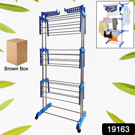 Foldable Stainless Steel Clothes Drying Stand Rack - Zidbik