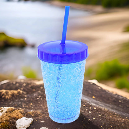 Plastic Reusable Sipper Tumbler With Lid And Straw (1 Pc 500 Ml Mix Color 1 Pc) - Zidbik