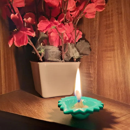 Silicone Diya For Diwali Attractive Design Colourful Diya Combo (6 Pcs Set) - Zidbik