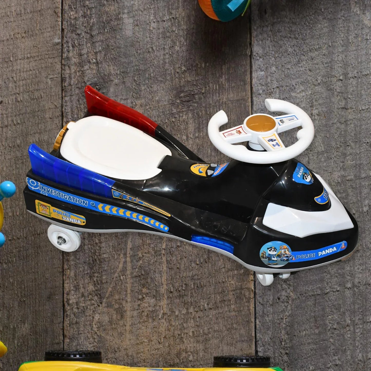 Twisted Police Ride-on Toy Car For Kids With Musical With Lights - Zidbik