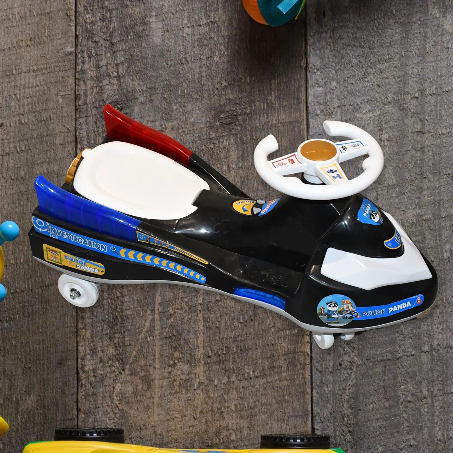 Twisted Police Ride-on Toy Car For Kids With Musical With Lights - Zidbik