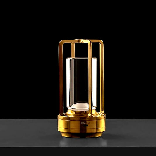 12974 Crystal Lantern Lamp Crystal Lantern Table Lamp 3 Colors Rechargeable Cordless Led Lights For Restaurant Bedroom Lights (1 Pc) - Zidbik