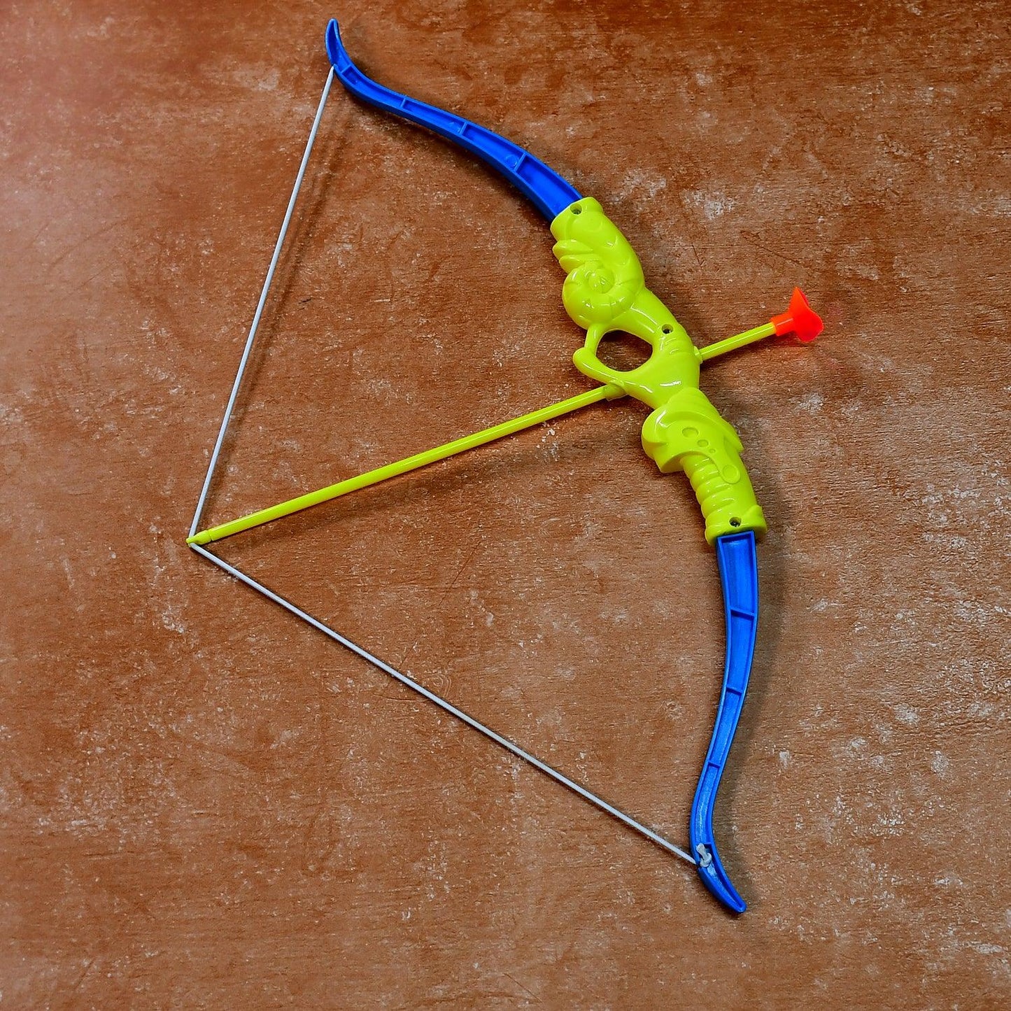 4438 Plastic Archery Bow And Arrow Toy Set With Single Knife And 3pc Arrow And Target Board - Zidbik