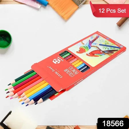 Art Drawing Wooden Pencils Color (12 Pcs Set) - Zidbik