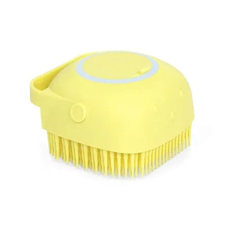1348 Silicone Massage Bath Body Brush Soft Bristle With Shampoo Dispenser - Zidbik
