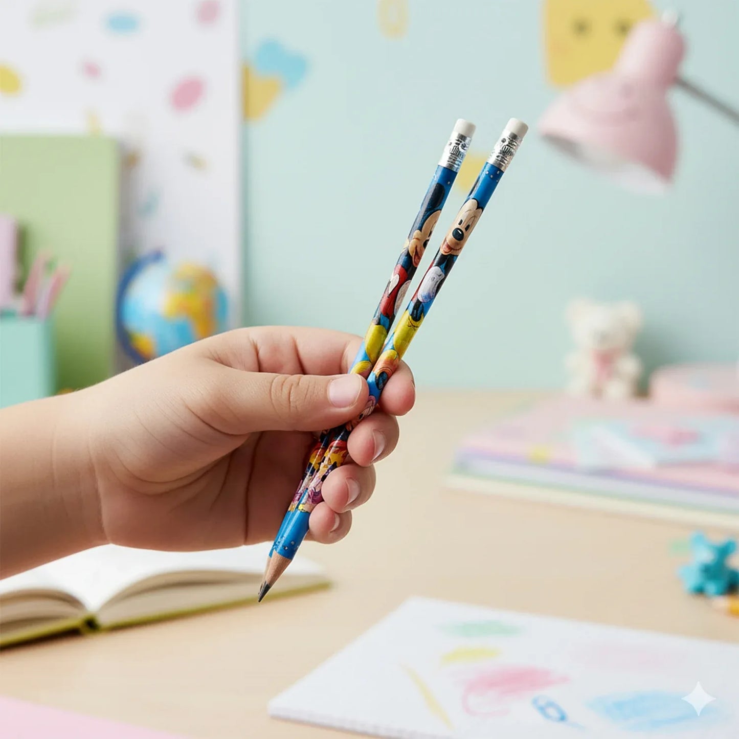 Premium Cartoon-printed Graphite Pencils Set Of 12 Pc - Zidbik