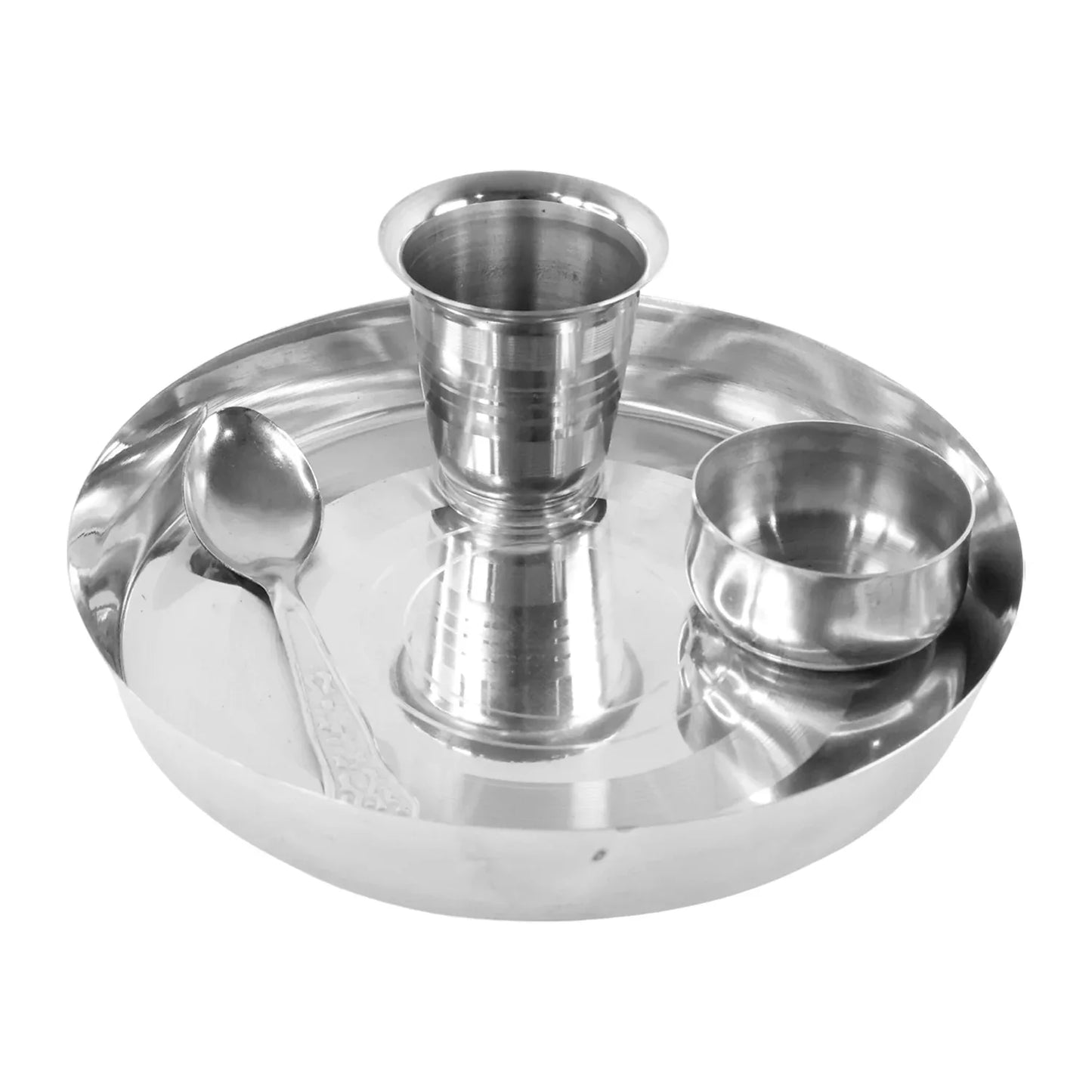 Stainless Steel Pooja Thali - (Set) - Zidbik