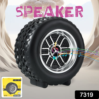Portable Tyre  Wheel Shape Wireless Bluetooth Speaker (1 Pc) - Zidbik