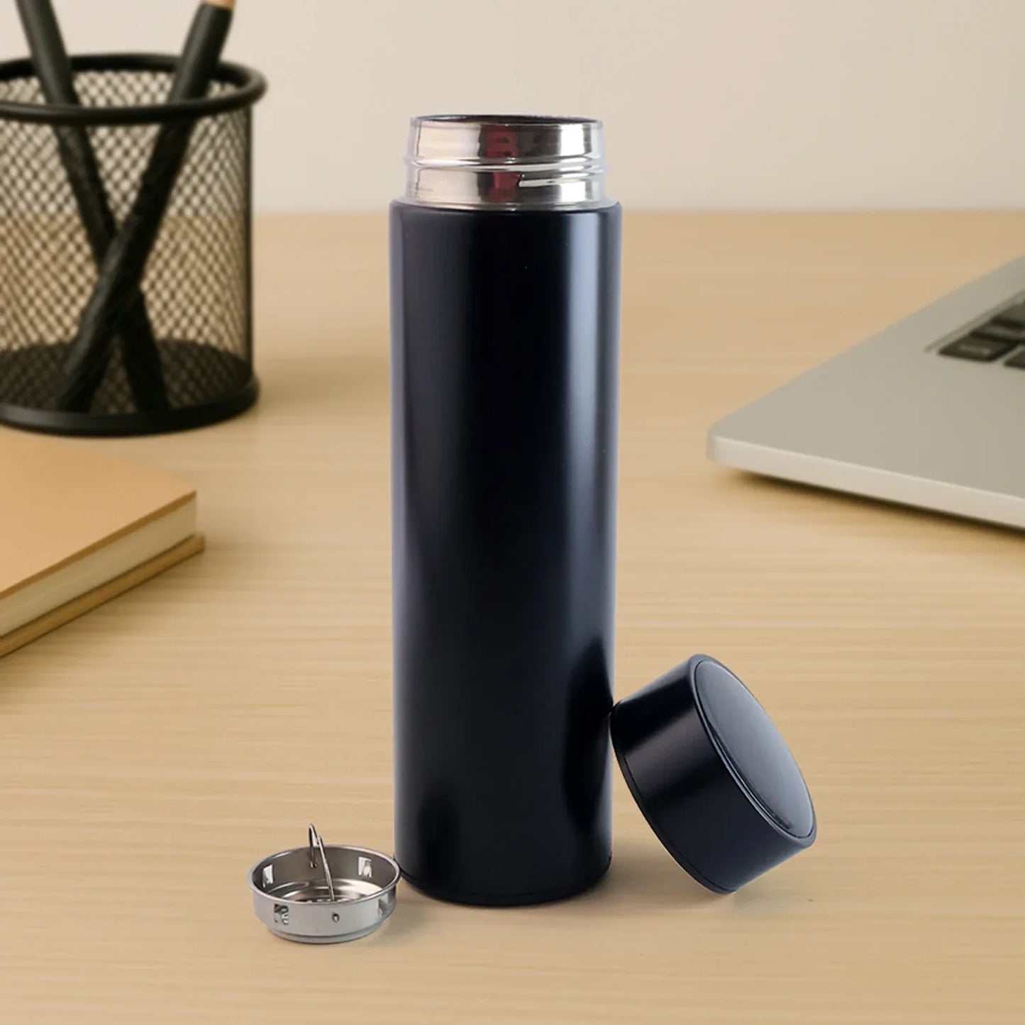 Black Vacuum Insulated Water Bottle (1 Pc 500ml) - Zidbik