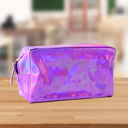 Holographic Shiny Waterproof Travel Cosmetic Pouch (1 Pc) - Zidbik