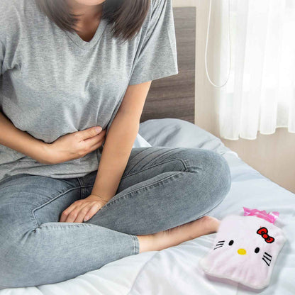 Hello Kitty Hot Water Bag 6526 - White Cover for Pain Relief Neck, Shoulder, Hand, Feet & Menstrual Cramps