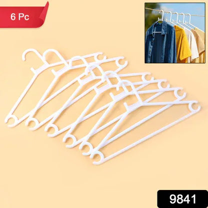 Plastic Clothes Hangers Set Of 6 - Zidbik