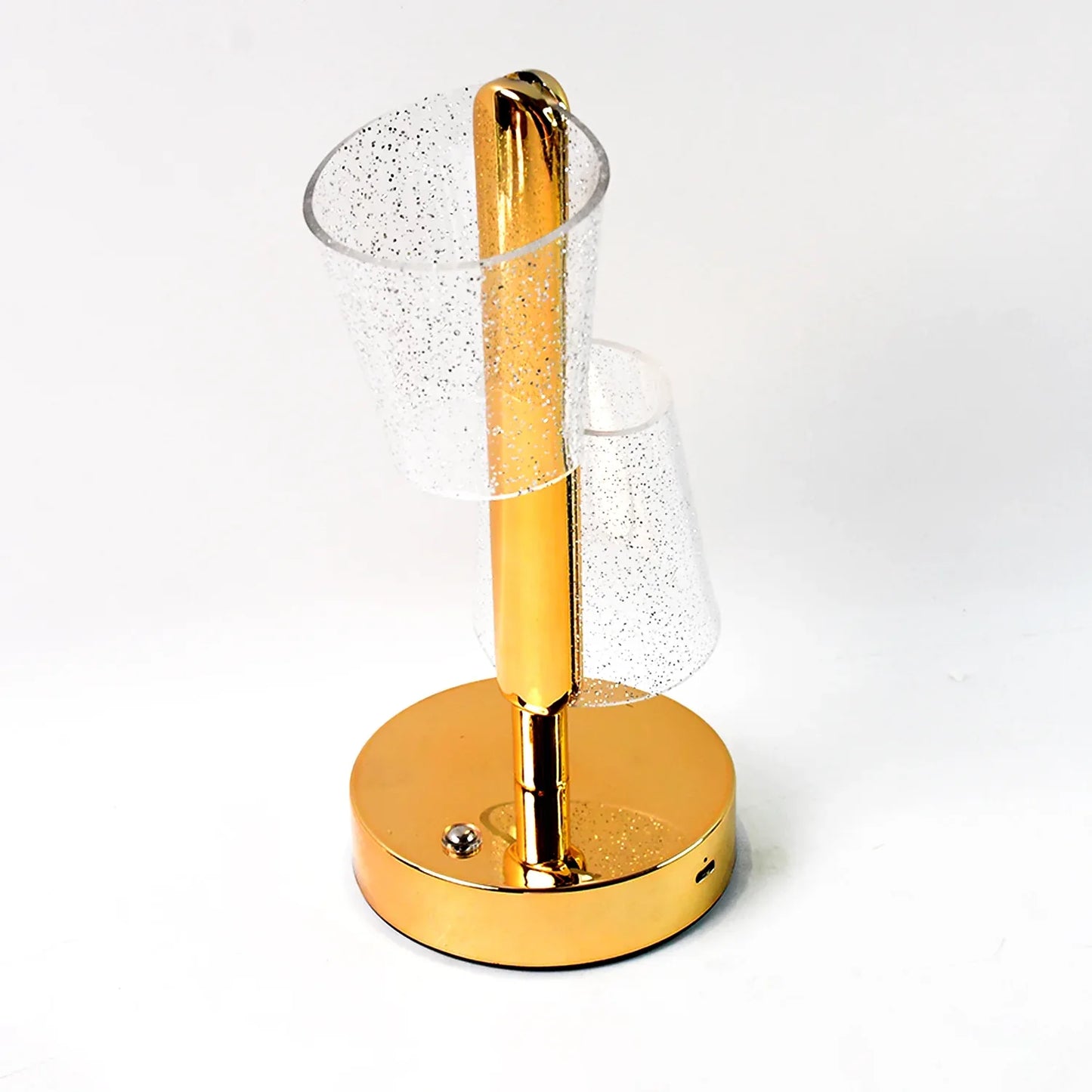 Modern Luxury Crystal Led Double Shade Table Lamp (1 Pc) - Zidbik