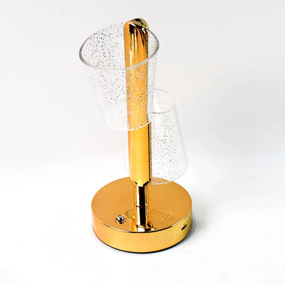 Modern Luxury Crystal Led Double Shade Table Lamp (1 Pc) - Zidbik
