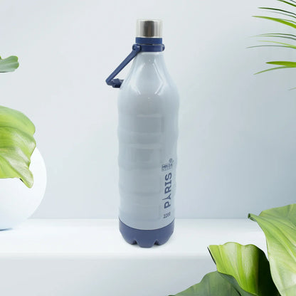 Plastic Sports Insulated Water Bottle With Handle Easy To Carry High Quality Water Bottle Bpa-free Leak-proof For Kids School For Fridge Office Sports School Gym Yoga (1 Pc 1500ml 2200ml) - Zidbik