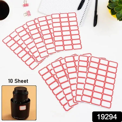 Multipurpose Blank Label Sticker Sheets Pack Of Sheets (10 Sheet Set) - Zidbik