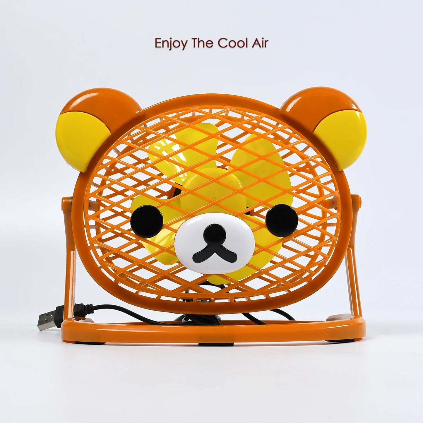 7714 Teddy Bear Portable Fan Adjustable Usb Fan Suitable For Home Office Car Multi Use Fan (Battery Not Include) - Zidbik