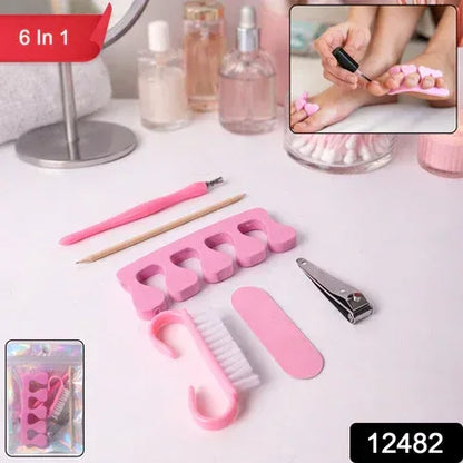 6-in-1 Multipurpose Manicure And Pedicure Grooming Kit - Zidbik