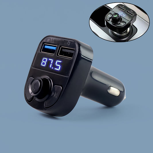 8533 Car-x8 Bluetooth Fm Transmitter Kit For Hands-free Call Receiver  Music Player  Call Receiver  Fast Mobile Charger Ports For All Smartphoneswith 3.1a Quick Charge Dual Usb Car Charger - Zidbik