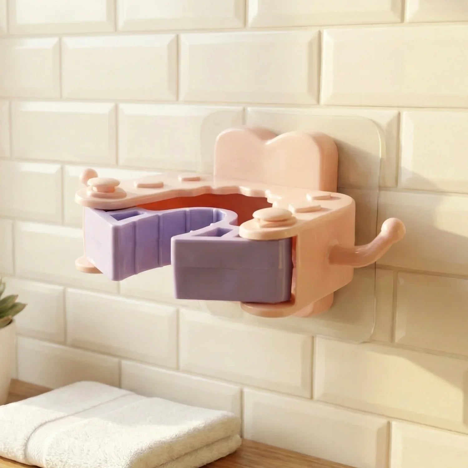 Wall Mounted Broom Mop Holder Clips (4 Pc Set) - Zidbik