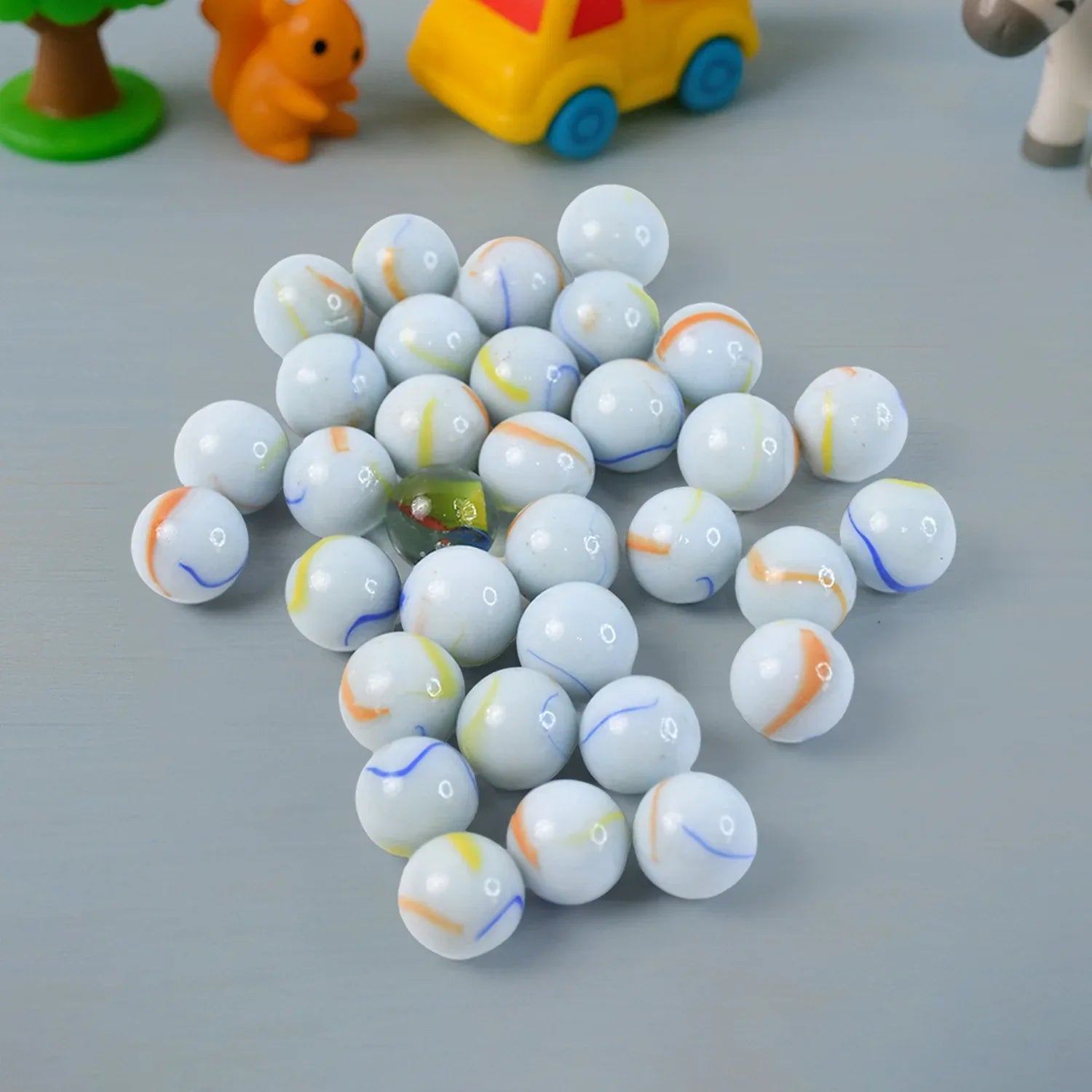 Classic Glass Marbles Pack Of Approx 30 Pc - Zidbik