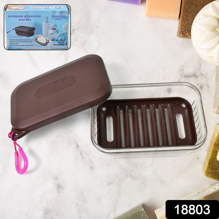 Bathroom  Travel Plastic Soap Box With Lid (1 Pc) - Zidbik